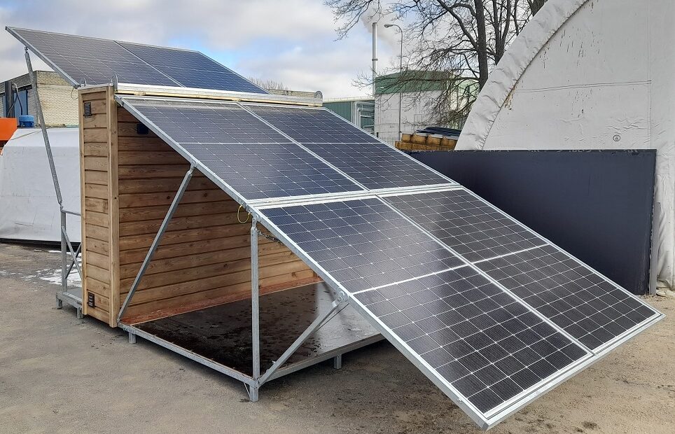 Pop-up solar 2,4 kw open back-side